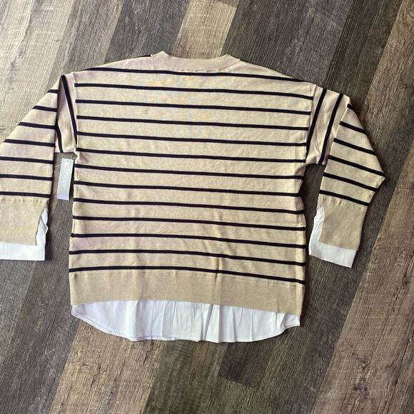 Chico’s striped pullover crew sweater - Picture 3 of 9